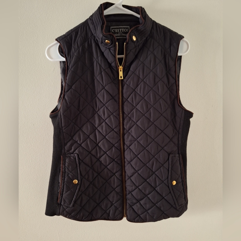 Black puff vest